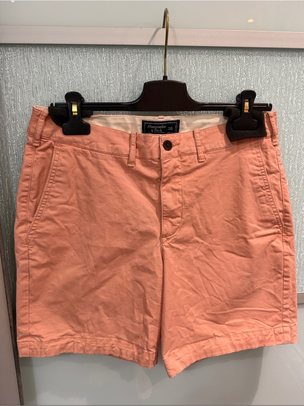 Abercrombie & Fitch Peach Men's Cotton Bermuda Shorts